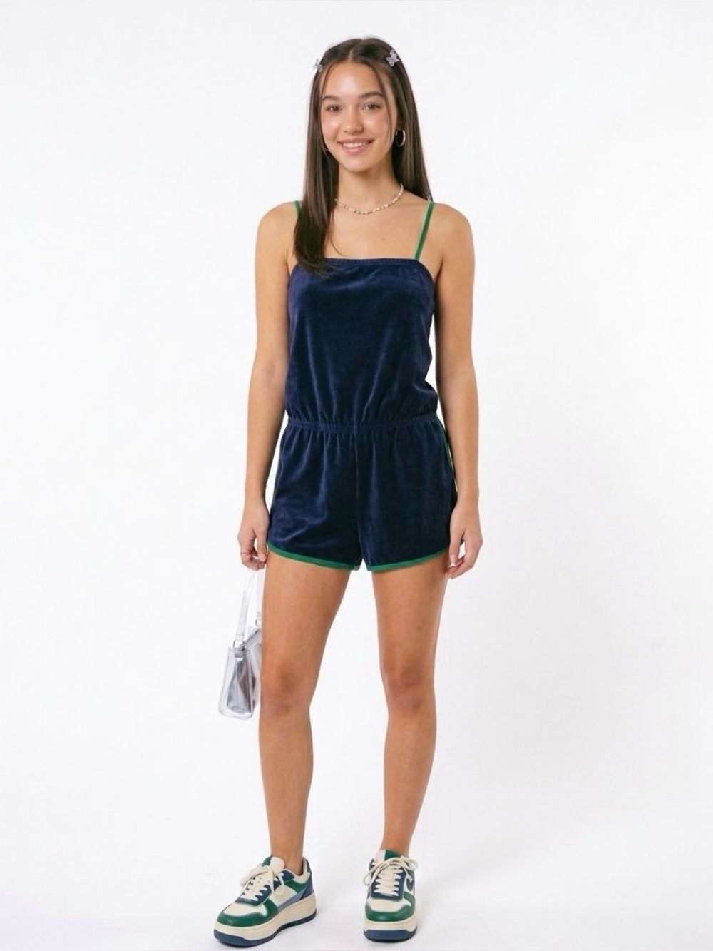 ✨ Vintage/Y2K American Apparel ClassicGirl Plush Velour Romper ✨